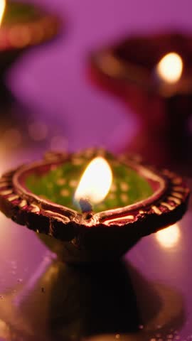 Soft Diwali candlelight creating warm ambience