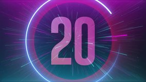 Neon Countdown: A Vibrant Celebration with Explosive neon and Festive Animations  - Powered by Shutterstock - Get 15% off with code: PIKWIZARD15