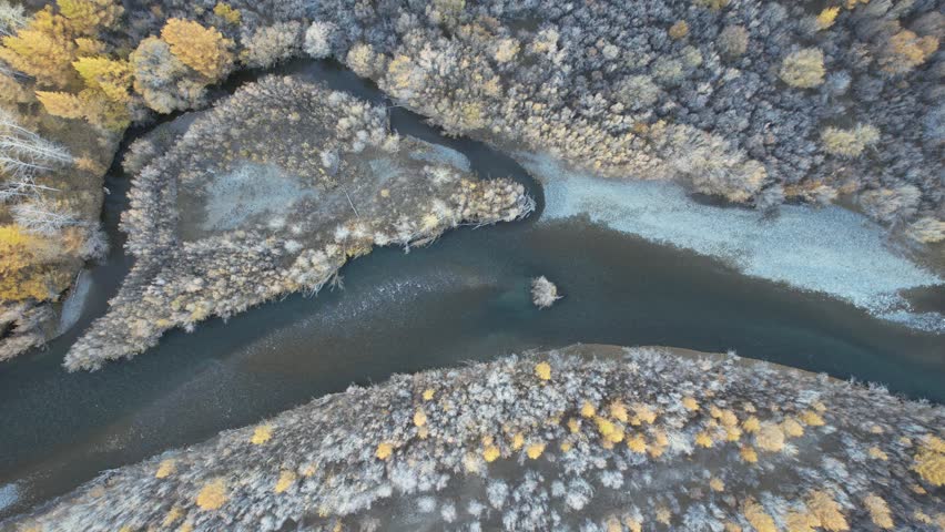 flight in Gorny Altai in autumn, Russia September