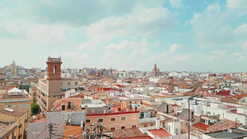 Aerial View over Valencia, Spain