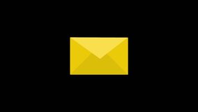 a yellow envelope icon with a red circle containing the number "1" in the top right corner, which is commonly used to indicate an unread message or notification. - Powered by Shutterstock - Get 15% off with code: PIKWIZARD15