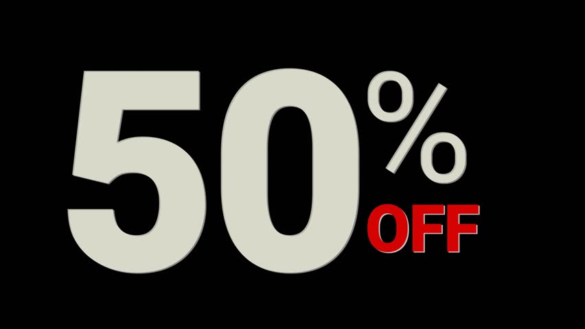 50 Percent Off Sale Discount Sign – Bold Red and White Text Showing Half Price Special Offer for Shopping and Retail Promotion - Powered by Shutterstock - Get 15% off with code: PIKWIZARD15