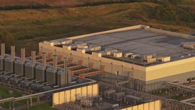 Fredericia, 18th of September, 2025, Denmark: Aerial shot of a modern high-performance computing center featuring advanced IT infrastructure, artificial intelligence systems, cloud data processing. - Powered by Shutterstock - Get 15% off with code: PIKWIZARD15