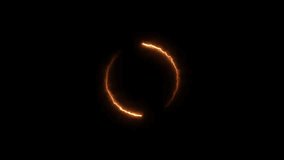 Amber‑orange fire arcs create a rotating glowing circle on black background. Endless loop with warm cinematic energy. - Powered by Shutterstock - Get 15% off with code: PIKWIZARD15