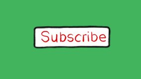 Hand-Drawn Animated Subscribe Button with Bell Notification on Green Screen - Powered by Shutterstock - Get 15% off with code: PIKWIZARD15