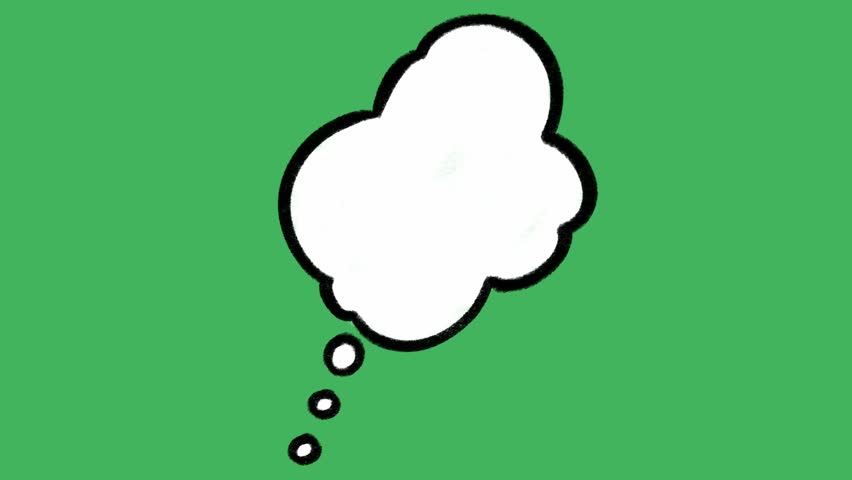 Hand-Drawn Speech Bubble animation on Green Screen | Comic Book Chat Box
