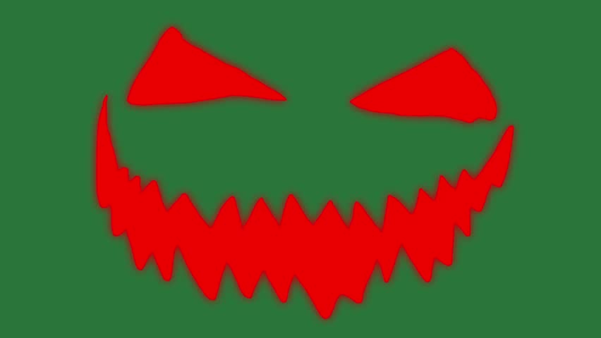 Hand-Drawn Scary Glowing Halloween Jack-o