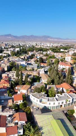 Aerial view of the Walled City of Nicosia, Northern Cyprus