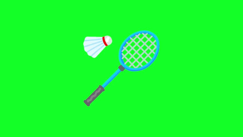 A shuttlecock flipping mid-air with motion blur, ideal for sports and fitness apps. 