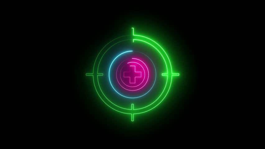 neon radar animation. technology radar scanning Hud animation ,interface sonar radar screen 3d video circle template. HUD elements. - Powered by Shutterstock - Get 15% off with code: PIKWIZARD15