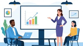 Engaging business presentation showcasing team collaboration, strategic data analysis, and a dynamic modern office environment. Perfect for illustrating growth and success. - Powered by Shutterstock - Get 15% off with code: PIKWIZARD15