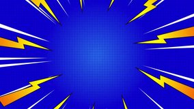 Blue Comic Pop Art Lightning Explosion - Powered by Shutterstock - Get 15% off with code: PIKWIZARD15