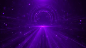 Futuristic tunnel purple digital streaming particles, radial HUD elements matrix. for sci-fi intros, tech presentations, virtual innovation Hi-tech sci-fi tunnel. Trendy lines technology cyberspace - Powered by Shutterstock - Get 15% off with code: PIKWIZARD15