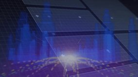 After loading hologram panels floating, charts updating and golden network pulsing, showing data. Futuristic, minimalism, technology, data, visualization, digital, abstract - Powered by Shutterstock - Get 15% off with code: PIKWIZARD15