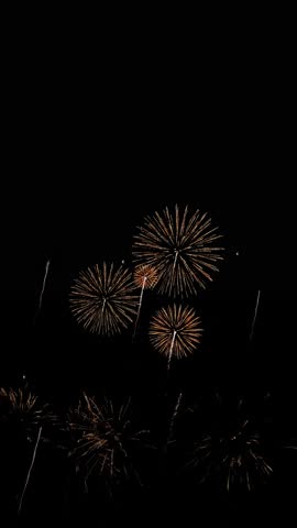 Big beautiful colorful festive fireworks 4k special events awards ceremony. display celebration of pyrotechnic show in the night sky. Fireworks city night, New Year, Independence Day, Chinese New Year