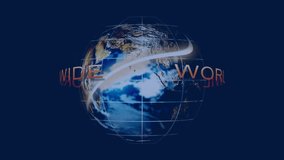 Light streak sweeping over rotating 3D globe sparking hearts streaming to equator symbolizing unity. Globes, data visualization, digital animation, connectivity, global scale, motivational, abstract - Powered by Shutterstock - Get 15% off with code: PIKWIZARD15