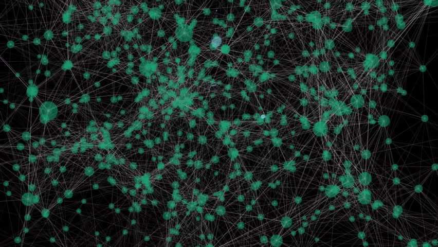 Teal HUD interface emerging on start rotating rings and pulsing arcs showing network data flow. Futuristic, technology, digital, innovation, cyber, connectivity, abstract