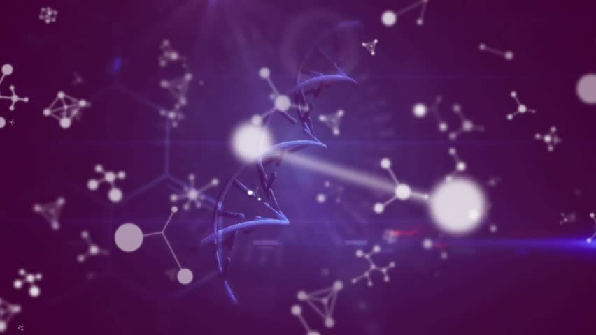 Light beam sweeping left revealing rotating DNA helix with pulsing overlay and fading disease label. Futuristic, biotechnology, digital, innovation, science, health, abstract - Powered by Shutterstock - Get 15% off with code: PIKWIZARD15