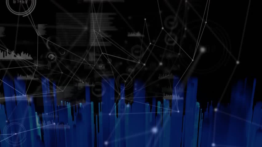 Glowing grid forming triggers network links as waves undulating labels updating data visualization. Technology, innovation, digital, futuristic, data analysis, analytics, cyberspace - Powered by Shutterstock - Get 15% off with code: PIKWIZARD15
