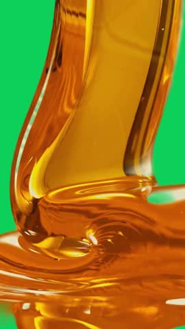 Green Screen Video Effect of Honey Pouring Footage