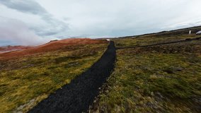 FPV drone flying over Gunnuhver Geothermal Area, Iceland.
Dynamic aerial view captured by drone showcasing the steaming geothermal vents and dramatic volcanic terrain of Gunnuhver, Reykjanes Peninsula - Powered by Shutterstock - Get 15% off with code: PIKWIZARD15