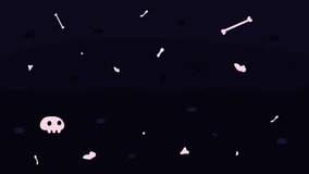 A scary cemetery silhouette with tombstones and zombie hands under a giant yellow full moon on a red night sky. Vector illustration for Halloween. - Powered by Shutterstock - Get 15% off with code: PIKWIZARD15