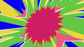 Vibrant Pop Art Comic Book Explosion Background Animation - Powered by Shutterstock - Get 15% off with code: PIKWIZARD15