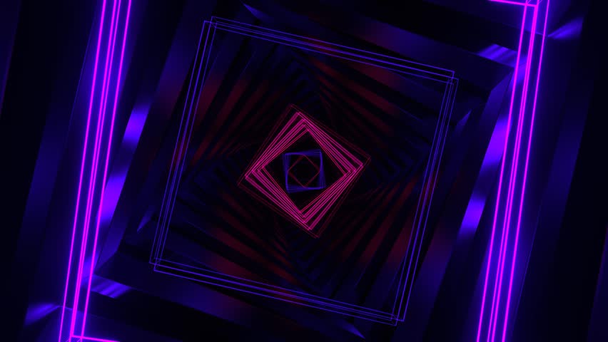 Purple and Pink Neon Lights Spiral Movement Background VJ Loop in 4K