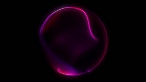 Gradient red purple shimmering energy sphere of glowing liquid particles and magic plasma on dark background. Luxury digital minimalist futuristic orb screensaver for business. 4k 60fps looped - Powered by Shutterstock - Get 15% off with code: PIKWIZARD15