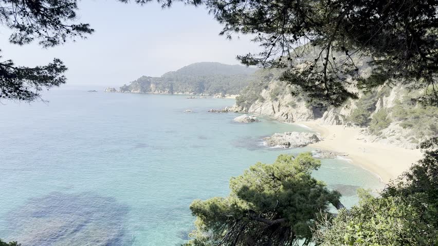 View of Sa Boadella from the Santa Clotilde Gardens, Lloret de Mar, Spain