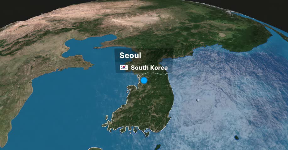 Seoul to Busan 4K 3D Animated Flight Route – South Korea Domestic Airplane Path for Travel and Airline Videos