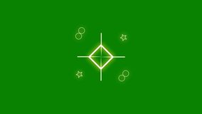 Star twinkle, blast circular, Christmas light animation, fireworks, blast square shape, for a festive, holiday, sports, ribbon, July explosion, golden glowing line blast effect on a green screen. 4K - Powered by Shutterstock - Get 15% off with code: PIKWIZARD15