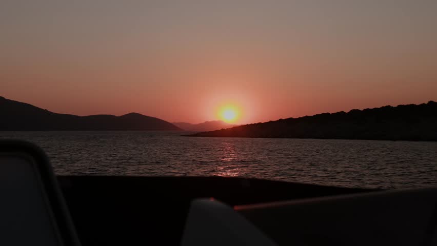 orange sunset over the sea