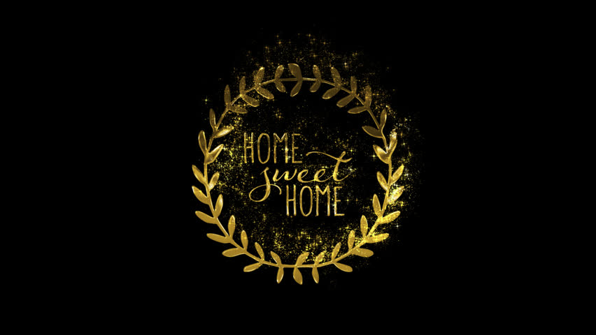 Golden Home Sweet Home Logo, Alpha Channel