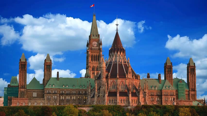 Canadian Parliament in Ottawa in a sunny day, Canada
Landscape view of the parliament of Canada from Alexandra bridge