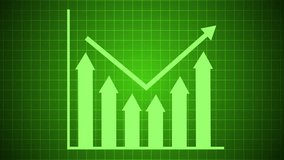 Stylized Graph with Upward and Downward Trends, Seamless Loop of Business Bar Chart Animation Indicating Rising Profits and Positive Market Trends - Powered by Shutterstock - Get 15% off with code: PIKWIZARD15