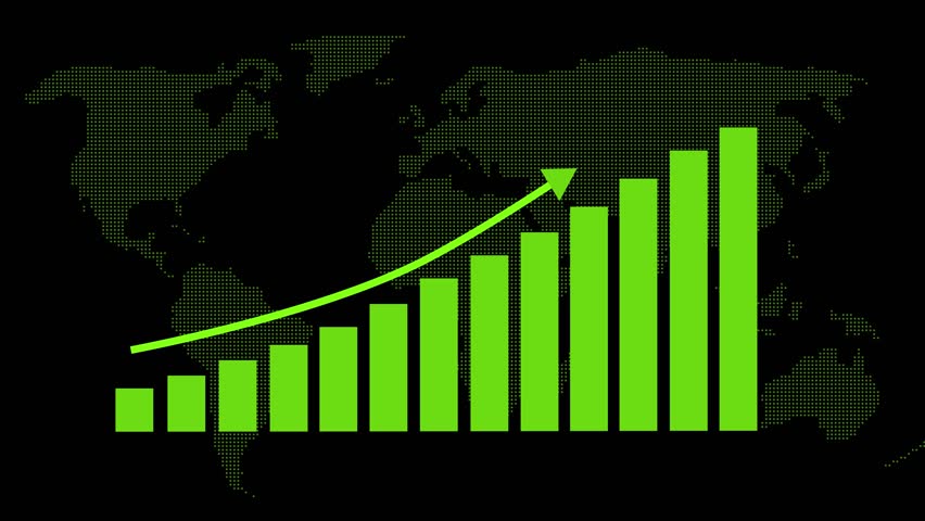Business Analytics Bar Chart Growth Motion, Animated Business Data Chart Rising