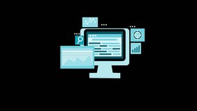 Data Analysis Computer Animated, Animation of a computer screen with data analysis icons - Powered by Shutterstock - Get 15% off with code: PIKWIZARD15