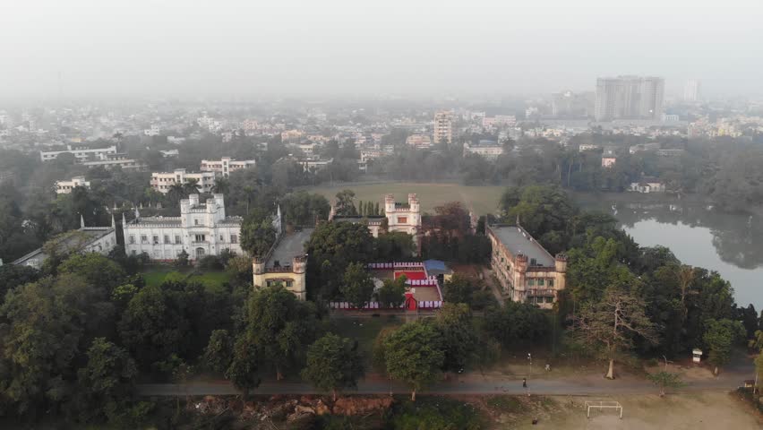 Aerial shot of fort at Shibpur college Chapel block of the Bishop