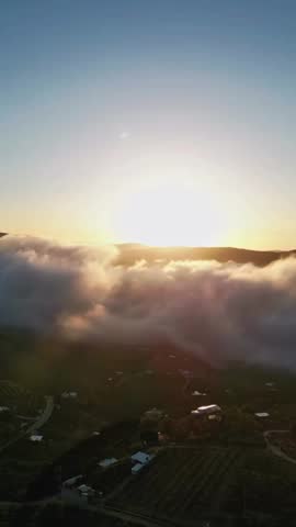 Sunset over Liptov region in Low Tatras mountains. Lajstoch near certovica pass landspace, slovakia. February 3, 2025