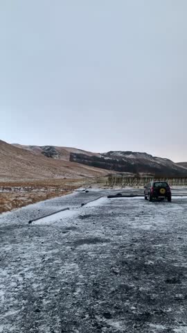 View of Skogafoss waterfall on the Skoga River - Iceland. Great autumn scene of Skoga river. Amazing landscape of Iceland, Europe. Beauty of nature concept background. Beautiful torrent of skogafoss.