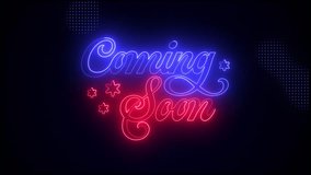 Animated Coming Soon Announcement Opener Red and Blue Neon Glow - Powered by Shutterstock - Get 15% off with code: PIKWIZARD15