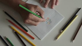 In this creative video, an artist uses a green pencil to illustrate a vibrant flower, showcasing their imagination and joy in drawing - Powered by Shutterstock - Get 15% off with code: PIKWIZARD15