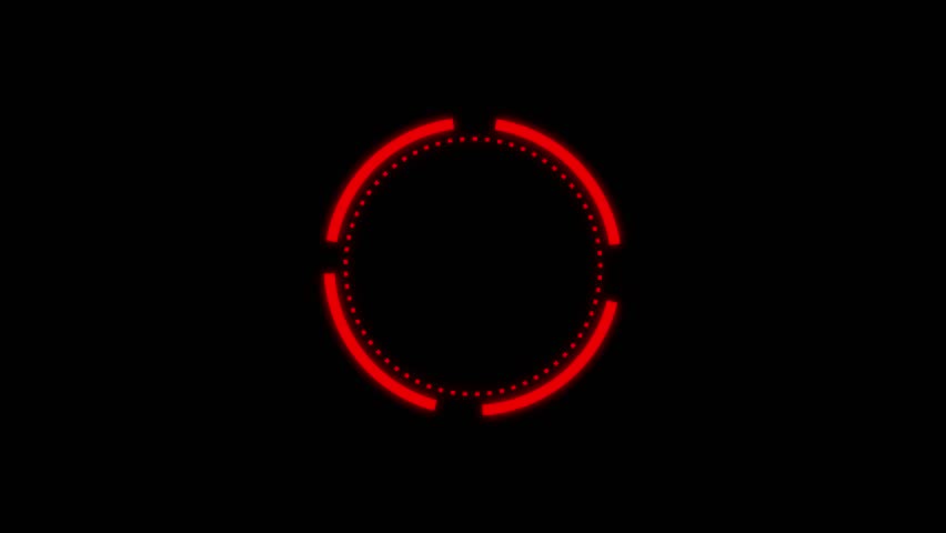 Loop in of formation of circle radar display with target in sight in center on a dark background Target searching scope and scanning element theme. Animated radar infographics. - FUI - HUD Video. - Powered by Shutterstock - Get 15% off with code: PIKWIZARD15