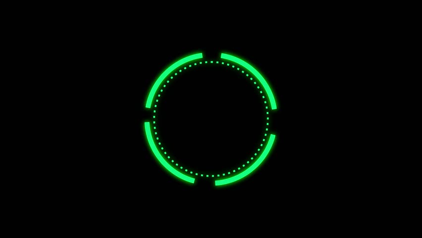 Loop in of formation of circle radar display with target in sight in center on a dark background Target searching scope and scanning element theme. Animated radar infographics. - FUI - HUD Video. - Powered by Shutterstock - Get 15% off with code: PIKWIZARD15
