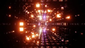 Glowing Red Cube Tunnel 4K 60FPS. 3D Illustration - Powered by Shutterstock - Get 15% off with code: PIKWIZARD15