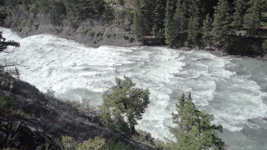 The Bow water falls at Banff Alberta Canada
