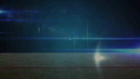 Sports network overlay expanding on court spurring player dunking with lines crossing body. Athlete, digital art, sports technology, action, innovation, competitive, modern design - Powered by Shutterstock - Get 15% off with code: PIKWIZARD15