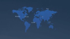 Numeric data appearing over map, silver wireframe soccer ball rolling through net distorting labels. Technology, data visualization, digital environment, 3d design, analytics, motion graphic, - Powered by Shutterstock - Get 15% off with code: PIKWIZARD15