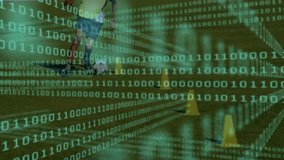 Male soccer player starting sports drill tapping ball weaving through cones with binary streaming. Athletic, agility, training, technology, sportswear, outdoor, fitness - Powered by Shutterstock - Get 15% off with code: PIKWIZARD15